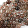 AA Natural Copper Rutilated Quartz Round Beads 15.5