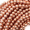 Rose Gold Hematite Round Beads 15.5