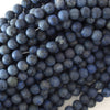 AA Natural Matte Blue Dumortierite Round Beads 15.5