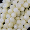 White Mother Of Pearl MOP Round Beads 15.5