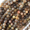 Natural Black Gray Sunstone Round Beads Gemstone 15