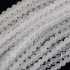 Natural Matte Clear Crystal Quartz Round Beads Gemstone 15
