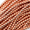 Rose Gold Hematite Round Beads 15.5