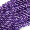 AA Natural Purple Amethyst Round Beads Gemstone 15