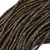 4mm natural dragon blood jasper heishi disc beads 15.5