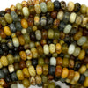 Natural Flower Jade Rondelle Button Beads Gemstone 15.5