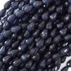 9mm faceted blue sapphire jade teardrop beads 15.5