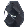2 pieces 40mm faceted sapphire blue jade ladder bead pendant