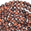 Red Tiger Eye Round Beads Gemstone 15