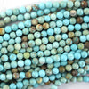Brown Matrix Cream Blue Turquoise Round Beads 15