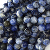 Natural White Blue Sodalite Round Beads Gemstone 15