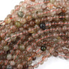 AA Natural Copper Rutilated Quartz Round Beads 15.5