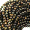 Natural Brown Bronzite Round Beads Gemstone 15