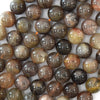 Natural Black Gray Sunstone Round Beads Gemstone 15