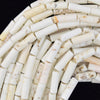 13mm white turquoise tube beads 15.5