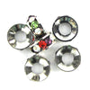 6 9mm silver plated rhinestone rondelle beads multicolor findings