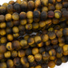 Natural Matte Tiger Eye Round Beads Gemstone 15