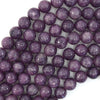 Natural Purple Lepidolite Round Beads 15