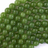 Canadian Light Green Jade Round Beads Gemstone 15