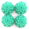 24mm synthetic coral carved chrysanthemum flower beads 15