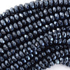 5x8mm Mystic Titanium Faceted Gemstone Rondelle Button Beads 15