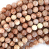 Natural Sunstone Round Beads Gemstone 15