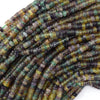 4mm natural multicolor fluorite heishi disc beads 15.5