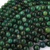 Natural Green Mica Muscovite in Fuchsite Round Beads 15