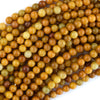 Natural Golden Sand Jade Round Beads Gemstone 15