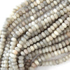 Natural Cream Crazy Lace Agate Rondelle Button Beads 15