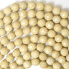 Natural Faceted Cream River Stone Round Beads 15