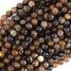 Natural Genuine Chiastolite Round Beads 15.5