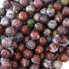 Natural Red Lightning Agate Round Beads Gemstone 15.5