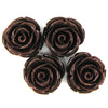 20mm synthetic coral carved rose flower beads 15