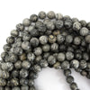 Natural Gray Map Jasper Round Beads Gemstone 15