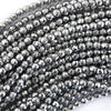 Faceted Silver Hematite Round Beads Gemstone 15.5