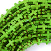 16mm green turquoise cross beads 16