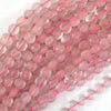 6mm natural faceted rose quartz coin beads 15
