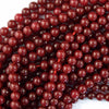 Ruby Red Jade Round Beads Gemstone 15