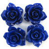 26mm synthetic coral carved rose flower beads 15.5