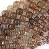 AA Natural Copper Rutilated Quartz Round Beads 15.5