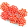 15mm synthetic coral chrysanthemum flower beads 15
