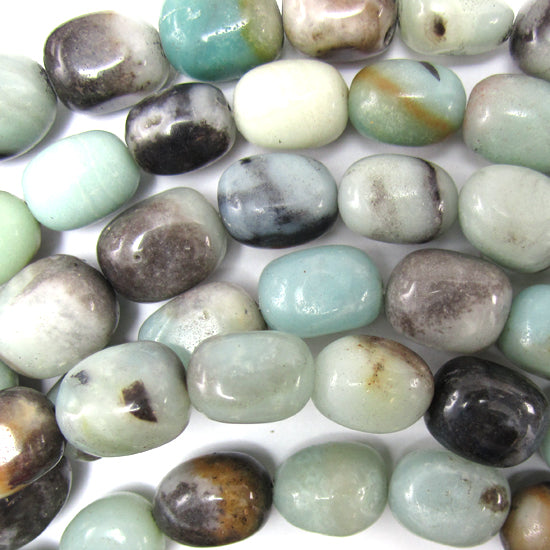 14mm natural multicolor amazonite barrel beads 15.5" strand