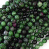 Natural Ruby Zoisite Round Beads Gemstone 15