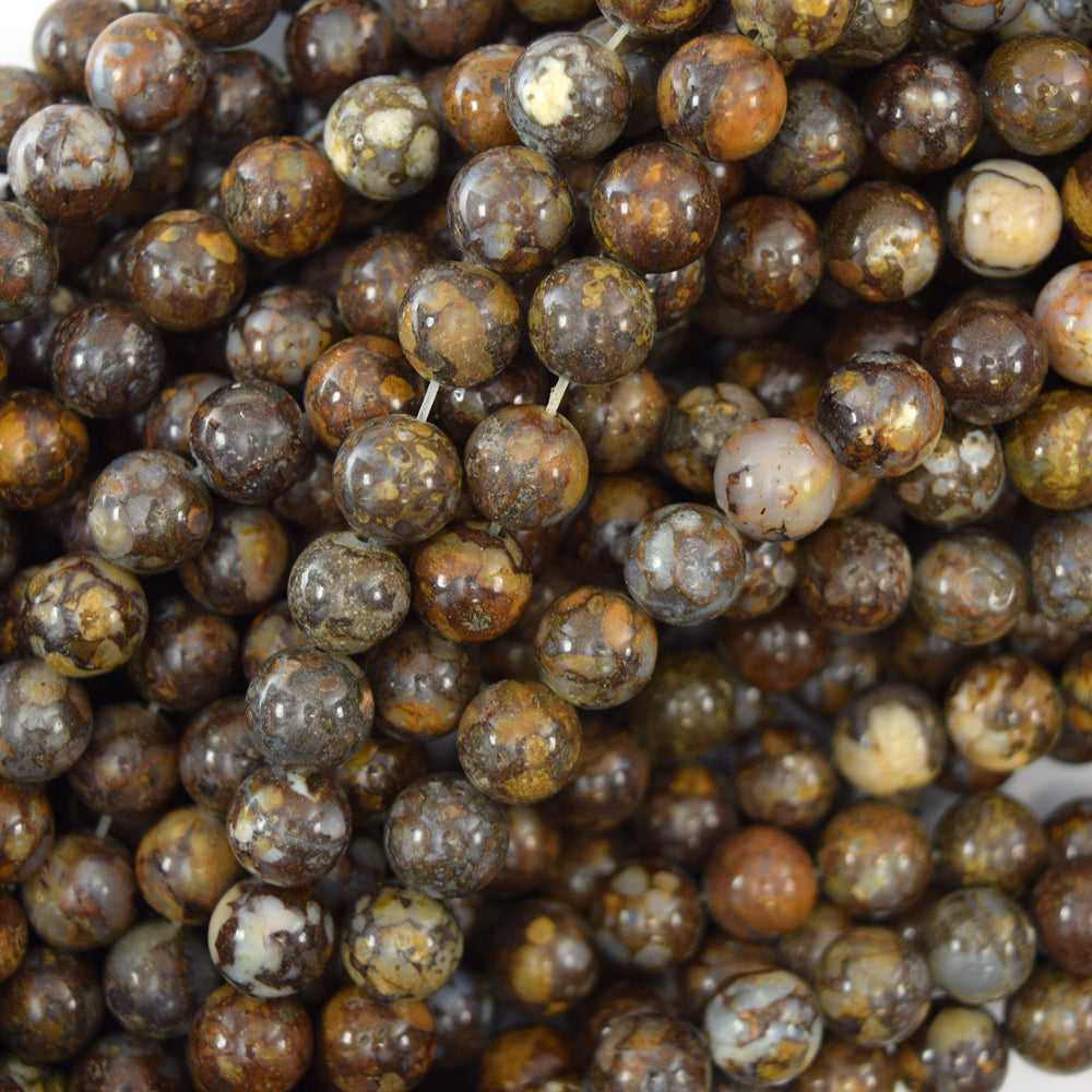 Natural African Brown Opal Round Beads Gemstone 15.5" Strand 6mm 8mm 10mm 12mm