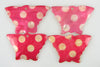 2 pieces 6mm fushia shell butterfly pendant bead S3