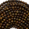 Natural Faceted Bronzite Round Beads Gemstone 15