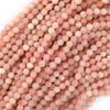 Natural Faceted Pink Opal Round Beads 15.5