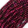 AA Magenta Tiger Eye Round Beads Gemstone 15.5