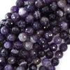 Natural faceted Purple Amethyst Round Beads Gemstone 15